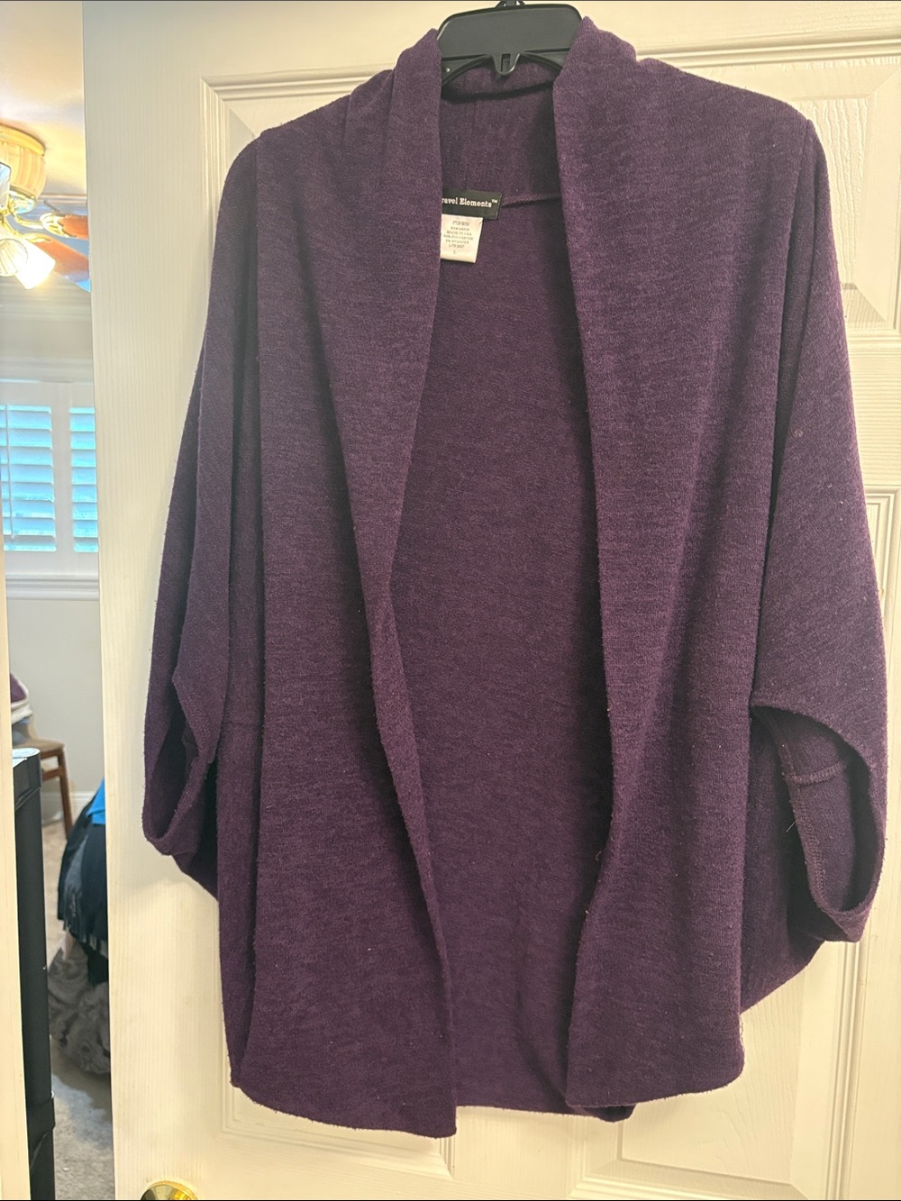 Cozy Open-Front Purple Cardigan Sweater